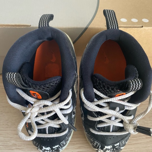 Nike Foamposite Toddler Orange/Black/White- SZ 7 C - Picture 10 of 14
